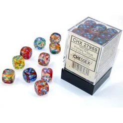 Chessex Tabletop Nebula Primary/Blue 12mm D6 Dice Block (36 Dice)