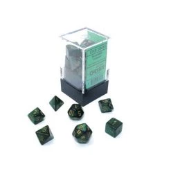 Chessex Mini-Poly 7 Scarab Jade/Gold