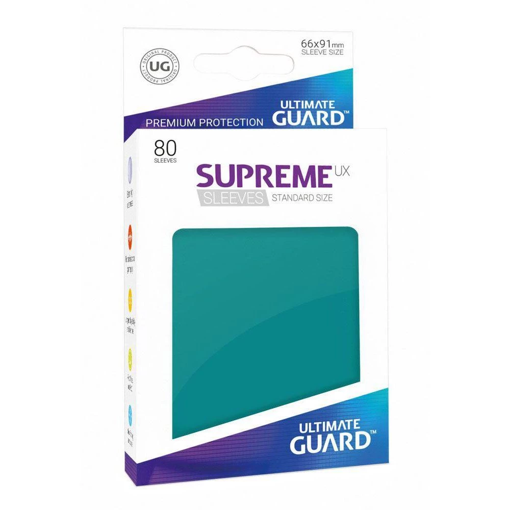 Ultimate Guard Supreme UX Sleeves: Standard Size Petrol Blue (80) 3 Ultimate Guard Supreme UX Sleeves: Standard Size Petrol Blue (80)