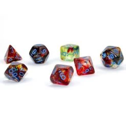 Chessex Tabletop Nebula Primary/Blue 7-Die Set