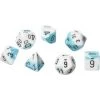 Chessex Gemini White-Teal/Black Polyhedral 7 Die Set