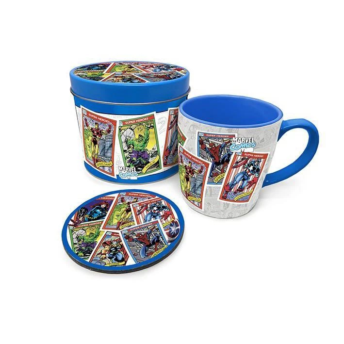 Geek-Aboo Film & TV Marvel Retro (Collectors Cards) Mug Set 4 Geek-Aboo Film & TV Marvel Retro (Collectors Cards) Mug Set