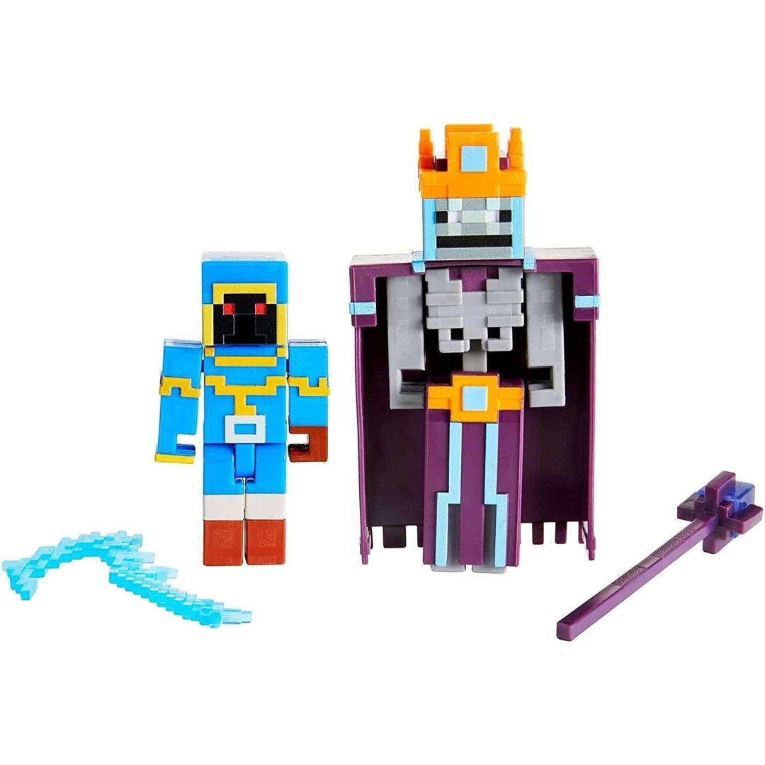 Minecraft Dungeons Redstone Stax & Skeleton Action Figure 2 Pack Gaming 4 Minecraft Dungeons Redstone Stax & Skeleton Action Figure 2 Pack Gaming