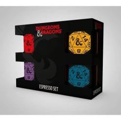 Tabletop Dungeons & Dragons Set Of 4 D20 Espresso Mugs
