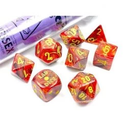 Chessex Lab Dice Vortex Underworld/Yellow 7-Die Set