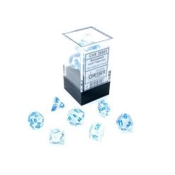 Chessex Mini-Poly 7 Borealis Ice/Blue