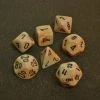 Dice Chessex Marble Poly 7-Die Set - Ivory/Black 1 Dice Chessex Marble Poly 7-Die Set - Ivory/Black