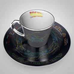 Back To The Future BTTF Car Mirror Mug & Plate