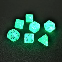Chessex Tabletop Luminary Sky/Silver Polyhedral 7 Die Set