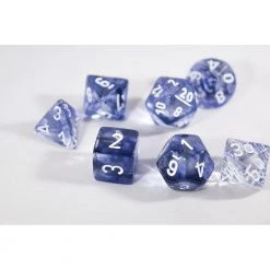 Chessex Nebula Black/White Polyhedral 7 Die Set Tabletop
