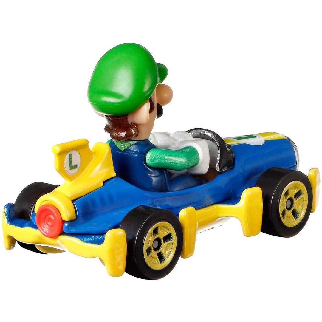 Super Mario Gaming Hot Wheels: Mario Kart - Luigi Mach 8 Figurine 8 Super Mario Gaming Hot Wheels: Mario Kart - Luigi Mach 8 Figurine