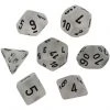 Chessex Tabletop Frosted Poly 7-Die Clear/black 2 Chessex Tabletop Frosted Poly 7-Die Clear/black