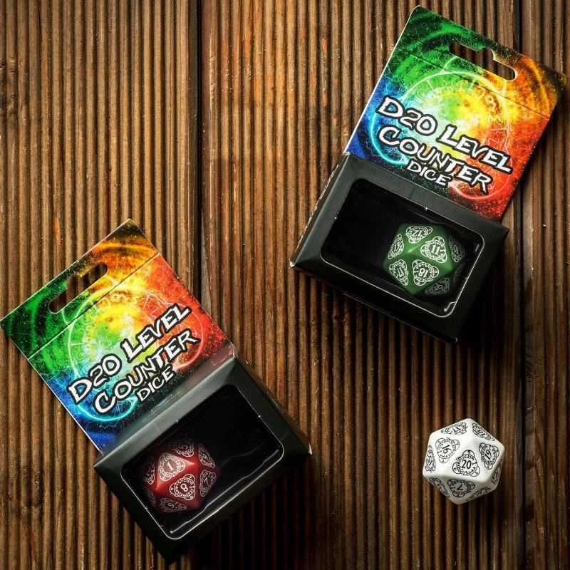 Q-Workshop D20 Level Counter Red & White Dice Tabletop 8 Q-Workshop D20 Level Counter Red & White Dice Tabletop