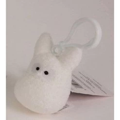 Studio Ghibli My Neighbour Totoro: White Plush Totoro Keychain