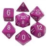 Chessex Opaque Light Purple/White Polyhedral 7 Die Set
