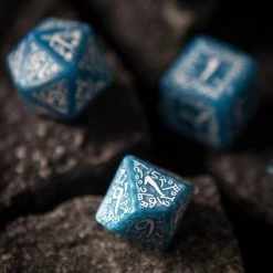 Q-Workshop Tabletop Elvish Glacier/White Dice Set 13 Q-Workshop Tabletop Elvish Glacier/White Dice Set