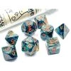 Chessex Tabletop Lab Dice Lustrous Alpestris/Orange 7-Die Set