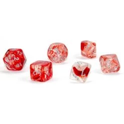 Chessex Nebula Red/Silver Luminary 7-Die Set Tabletop 8 Chessex Nebula Red/Silver Luminary 7-Die Set Tabletop