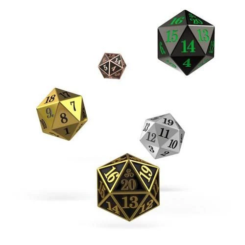 Oakie Doakie Dice Tabletop Oakie Doakie - D20 Spindown Metal Set 3 Oakie Doakie Dice Tabletop Oakie Doakie - D20 Spindown Metal Set