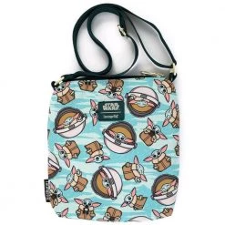 The Mandalorian Loungefly Star Wars The Child All Over Pattern Passport Bag