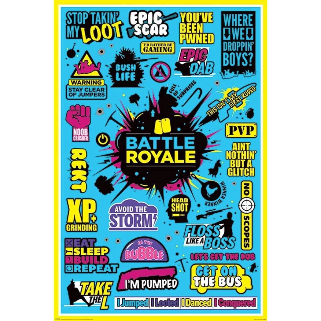 Fortnite Battle Royale Infographic Maxi Poster 4 Fortnite Battle Royale Infographic Maxi Poster