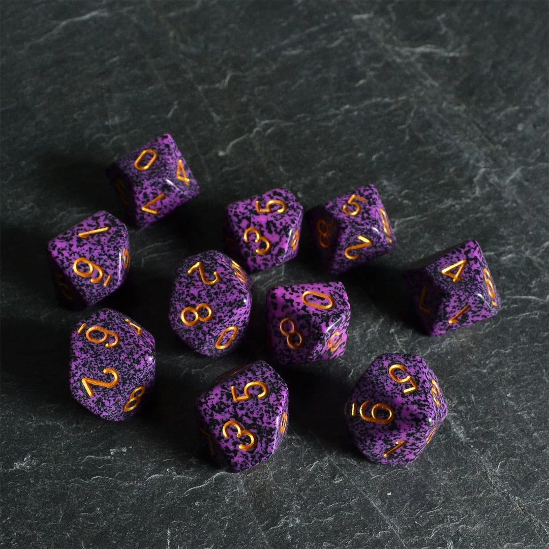 Chessex Tabletop Speckled D10 Hurricane Set 4 Chessex Tabletop Speckled D10 Hurricane Set