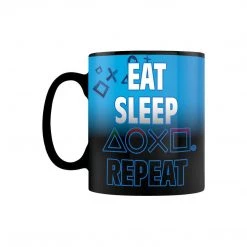 Playstation Gaming PS Eat Sleep Repeat Heat Mug 7 Playstation Gaming PS Eat Sleep Repeat Heat Mug