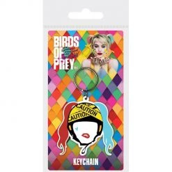 Film & TV Birds Of Prey Harley Quinn'Caution' Keychain