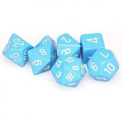 Chessex Tabletop Opaque Poly 7 Set Light Bl/W