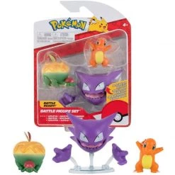 Pokemon Battle Figurine Set - Haunter, Charmander & Appletun