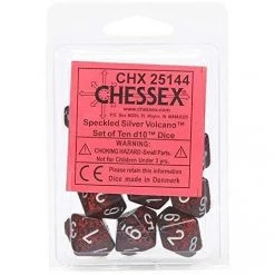 Chessex Speckled Silver Volcano Set Dice 7 Chessex Speckled Silver Volcano Set Dice