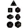 Chessex Opaque Poly 7 Set Black/Gold Tabletop