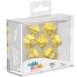 Oakie Doakie Dice Tabletop Oakie Doakie - Marble Yellow RPG Dice Set 7 Oakie Doakie Dice Tabletop Oakie Doakie - Marble Yellow RPG Dice Set