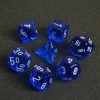 Chessex Translucent Poly 7-Die Set - Blue/White Tabletop