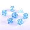 Chessex Borealis Sky Blue/White Polyhedral 7 Die Set Dice