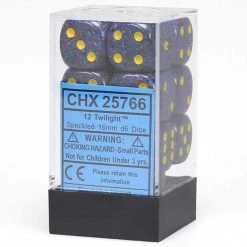 Chessex Tabletop Twilight Speckled Polyhedral D6 Dice Set