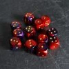 Chessex Tabletop Gemini Purple/Red/Gold D6 Set 1 Chessex Tabletop Gemini Purple/Red/Gold D6 Set