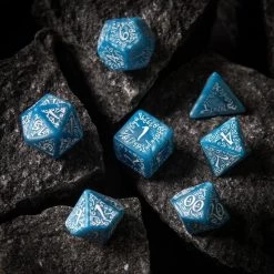 Q-Workshop Tabletop Elvish Glacier/White Dice Set 15 Q-Workshop Tabletop Elvish Glacier/White Dice Set