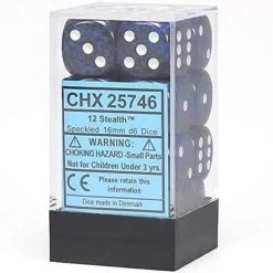 Chessex Speckled Stealth Dice Set 6 Chessex Speckled Stealth Dice Set