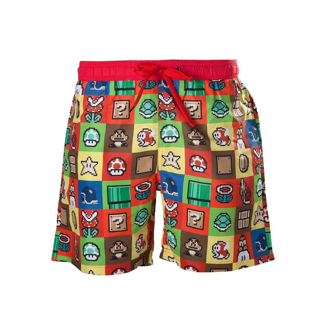 Super Mario Icons Swimshorts 5 Super Mario Icons Swimshorts