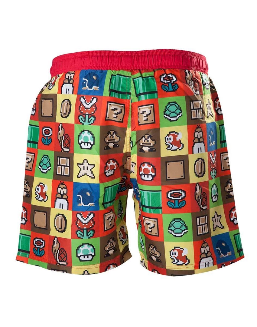 Super Mario Icons Swimshorts 4 Super Mario Icons Swimshorts