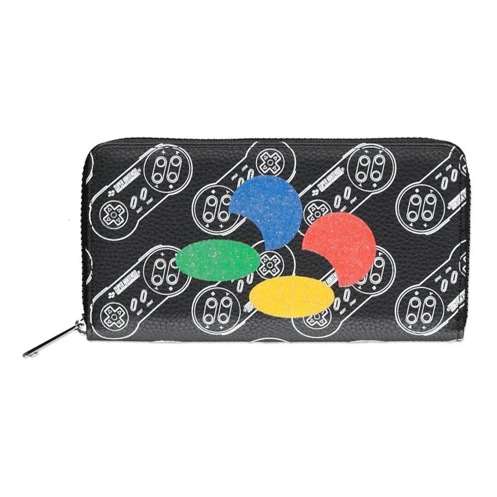 Nintendo SNES AOP Zip Around Wallet Gaming 4 Nintendo SNES AOP Zip Around Wallet Gaming