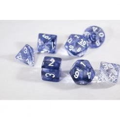 Chessex Nebula Black/White Polyhedral 7 Die Set Tabletop