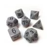 Chessex Dice Opaque Poly 7 Set Grey/Black 1 Chessex Dice Opaque Poly 7 Set Grey/Black