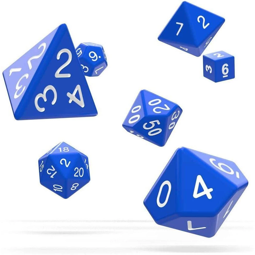 Oakie Doakie Dice Oakie Doakie - Solid Blue RPG Dice Set Tabletop 4 Oakie Doakie Dice Oakie Doakie - Solid Blue RPG Dice Set Tabletop