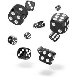 Oakie Doakie Dice Oakie Doakie 12mm D6 Set Of 36 - Marble Black Tabletop