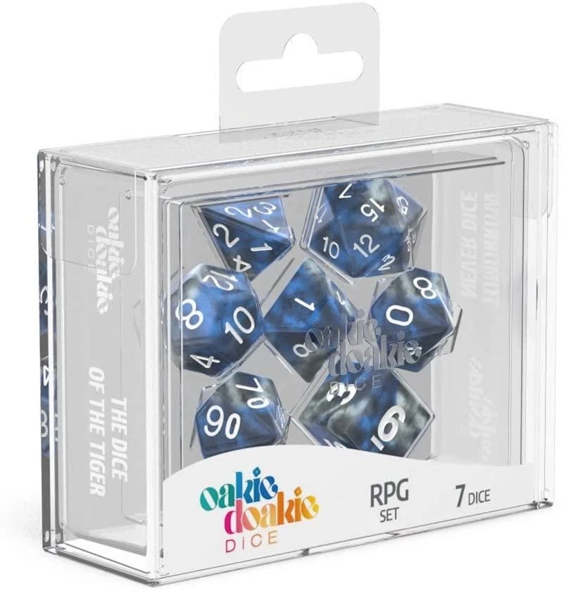 Oakie Doakie Dice Oakie Doakie - Gemdice Liquid Steel RPG Dice Set 4 Oakie Doakie Dice Oakie Doakie - Gemdice Liquid Steel RPG Dice Set