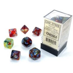 Chessex Tabletop Nebula Primary/Blue 7-Die Set