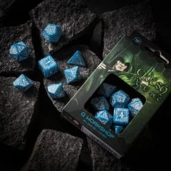 Q-Workshop Tabletop Elvish Glacier/White Dice Set 14 Q-Workshop Tabletop Elvish Glacier/White Dice Set