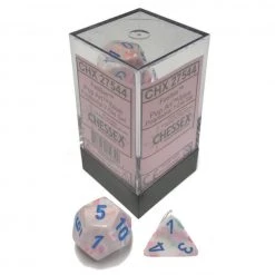 Chessex Tabletop Festive Pop Art W/ Blue Polyhedral 7 Dice Set